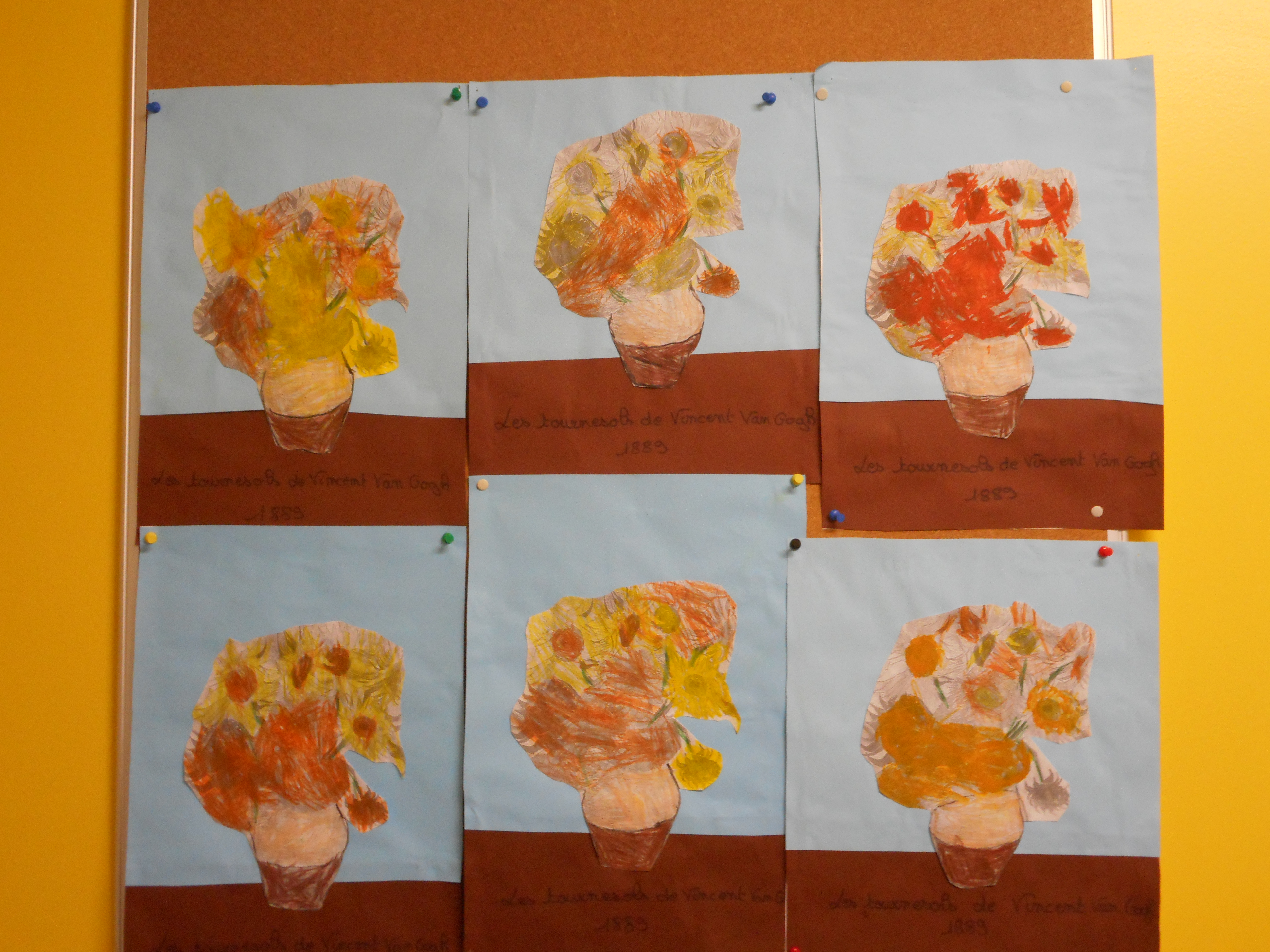 Les Vincent Van Gogh les tournesols Maternelle